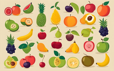 Modern Design Motifs of Fruits