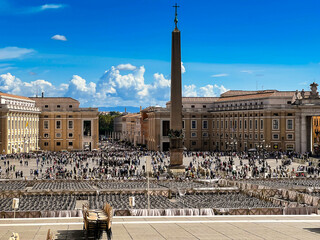 St. Peter's Square in Rome, Italy.