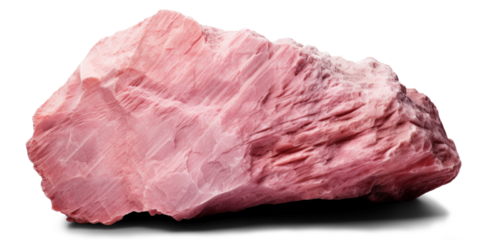 pink heavy rock, png file of isolated cutout object on transparent background with shadow