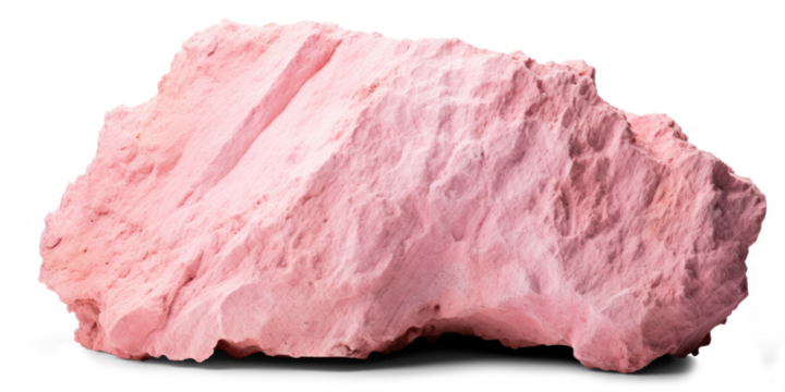 pink heavy rock, png file of isolated cutout object on transparent background with shadow