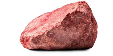 red stone, png file of isolated cutout object on transparent background with shadow