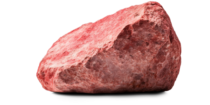 red stone, png file of isolated cutout object on transparent background with shadow