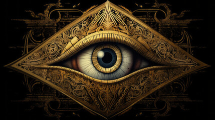 The All-Seeing Eye Shaping the World. A captivating photo showcasing the Masonic symbol of the Providence Eye