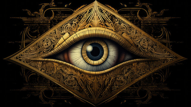 The All-Seeing Eye Shaping the World. A captivating photo showcasing the Masonic symbol of the Providence Eye