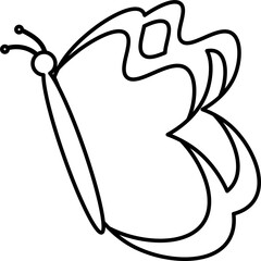 butterfly  design illustration isolated on transparent background