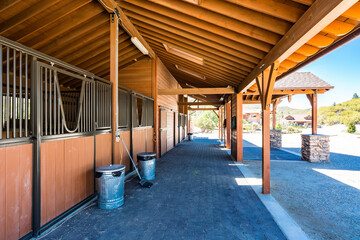 horse barn stalls © Frey Stock Media