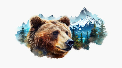 Bear stickers. Generative AI