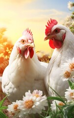 Fototapeta premium chicken and egg