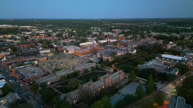 Aerial Night View of the University of Delaware