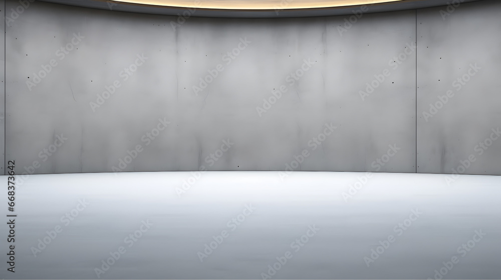 Poster empty modern concrete interior with mock up place. 3d rendering.