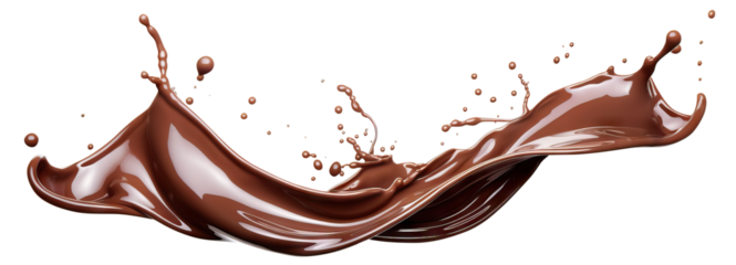 Chocolate splash cut out