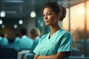 Fototapeta premium Young beautiful Registered Nurse, future doctor
