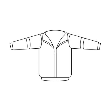 recommend clip art: Concept of jacket or bomber, design line art