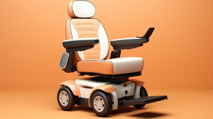 Wheel chair orange UHD wallpaper