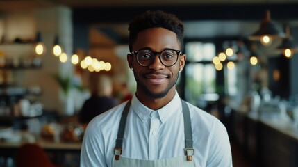 Obraz premium portrait of a man in a restaurant
