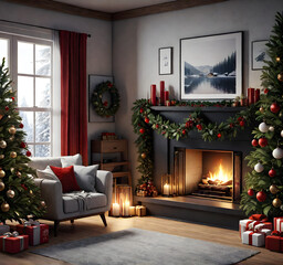 Christmas Home Decor: Deck the Halls for the Holidays. generative AI