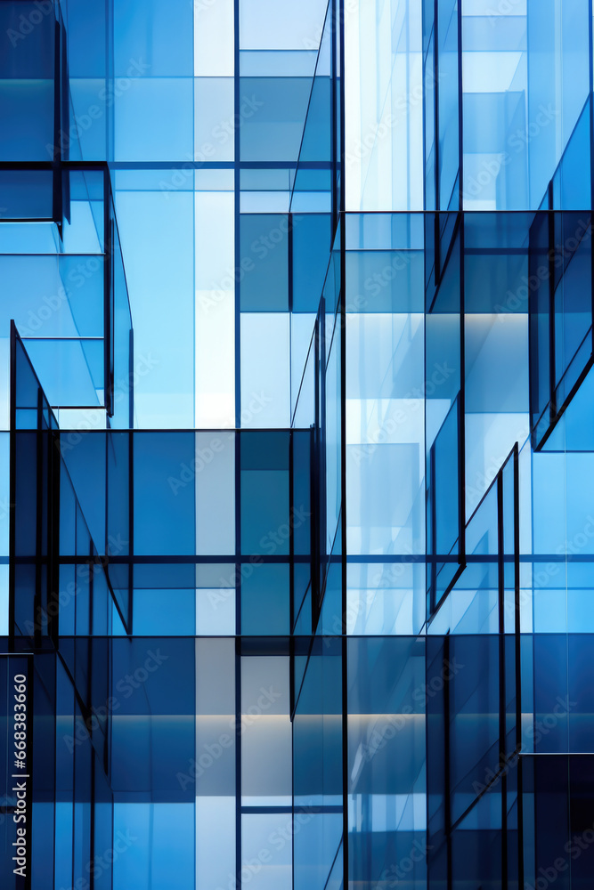 Aufkleber a picture of a very tall building with numerous windows. this image can be used to represent modern 