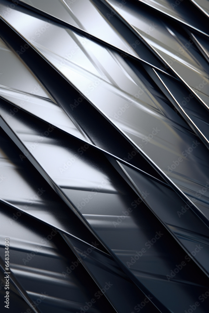 Poster a detailed view of a metal structure. this image can be used to depict industrial settings, construc