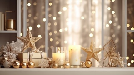 Christmas composition concept. Beautiful decoration for Christmas Eve and Holiday Season