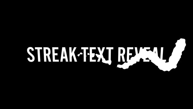 Streak Through Text Intro Reveal