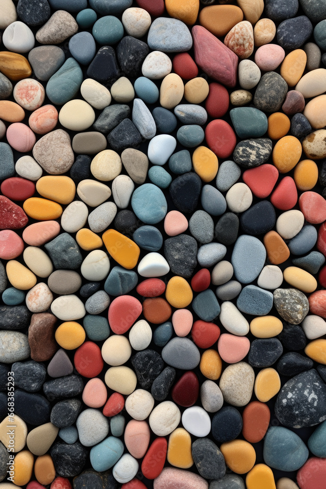 Poster a close-up view of a bunch of rocks. this image can be used to depict nature, geology, or as a backg