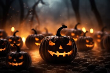 fantastic Halloween themed Pumpkins background
