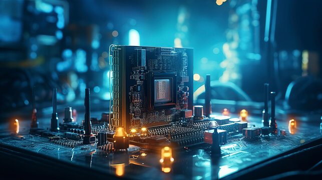 electronic circuit board or motherboard 