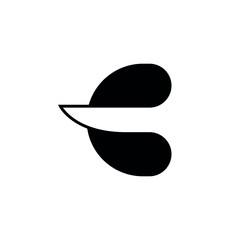 letter c with knife negative space logo design 