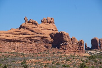 Fototapeta premium Arches National Park is so much more than just its 2,000 natual arches. It's full of astounding variety of red rock formations