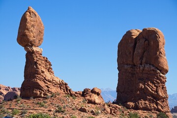 Fototapeta na wymiar Arches National Park is so much more than just its 2,000 natual arches. It's full of astounding variety of red rock formations
