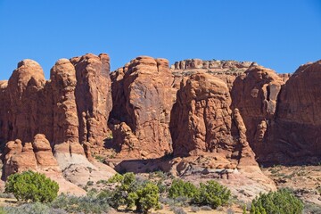 Fototapeta premium Arches National Park is so much more than just its 2,000 natual arches. It's full of astounding variety of red rock formations