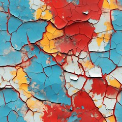 Cracked Paint and Peeling Plaster Pattern