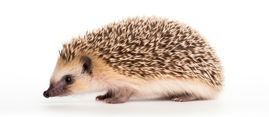 Obraz premium Hedgehog alone on a blank backdrop