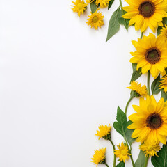 Sunflower border to create a timeless classic that will never go out of style