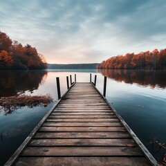 Fototapeta premium pier at sunset