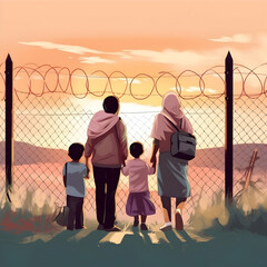 Photo illustration of family international Day of Migration 18th December