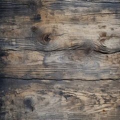 Fondo con detalle y textura de superficie de madera antigua con vetas, nudos y grietas, con tono marron