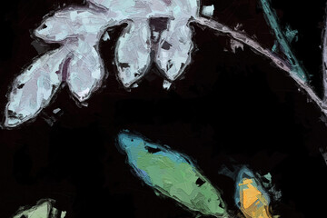 Watercolor and various beautiful flower illustrations for weddings