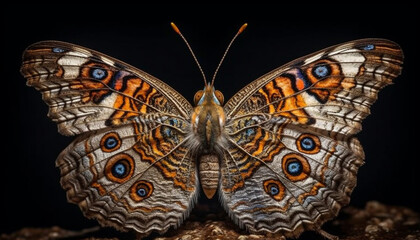 The butterfly vibrant colors showcase nature beauty and fragility generated by AI