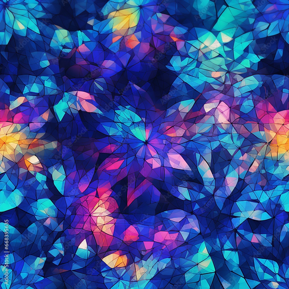 Aufkleber abstract kaleidoscope universe pattern