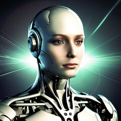 AI Artificial Intelligence female android robot representation