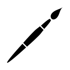 Black Abstract Paintbrush Stationery Icon