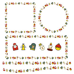 The Christmas Boarder line for holiday concept