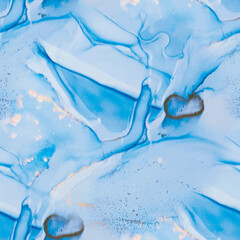 Alcohol Ink Marble. Vector Ink Marble. Foil Ink