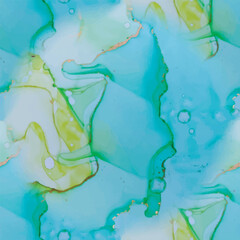 Marble Water Color. Green Marble Watercolor. Blue