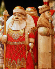 Russian wooden dolls at the Christmas market