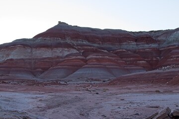 The Bentonite Hills in Southern Utah are a strange and otherwordly sight, as if you were on Mars