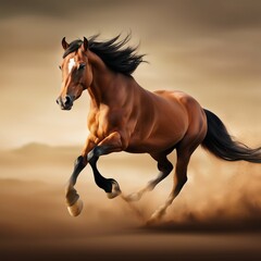 running horse illustration background