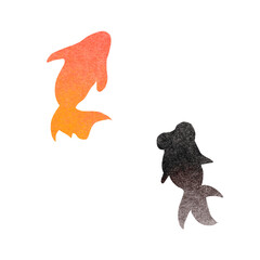 スタンプ風の金魚