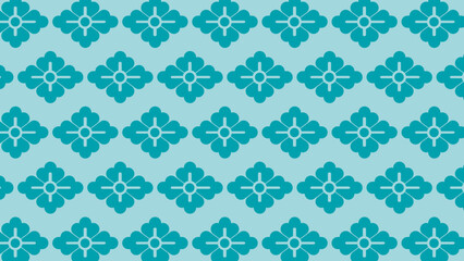 青緑な花菱の背景